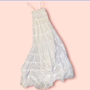 Women’s long, white dress